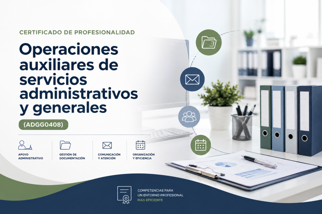 Operaciones auxiliares de servicios administrativos y generales
