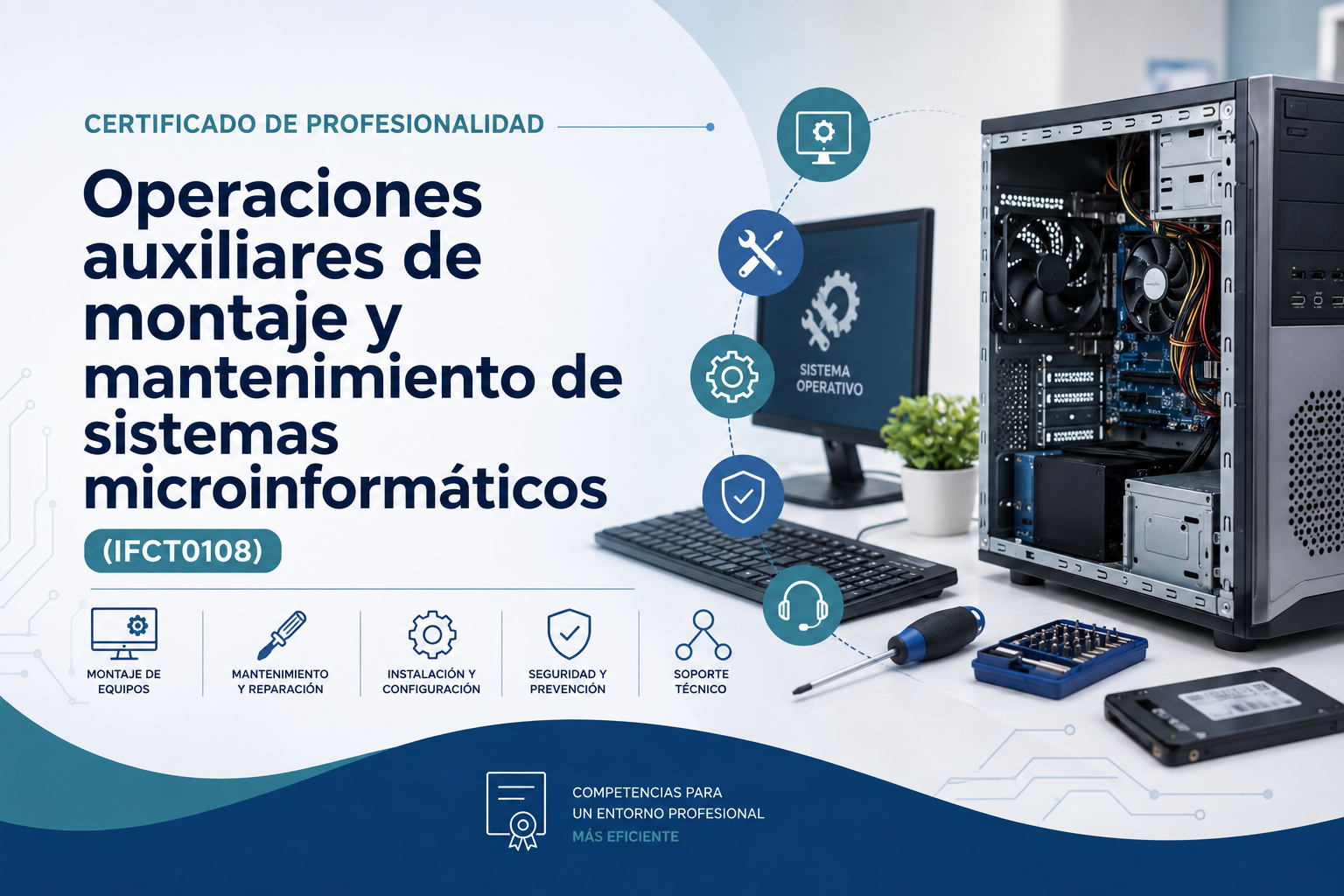 Operaciones auxiliares de montaje y mantenimiento de sistemas microinformáticos